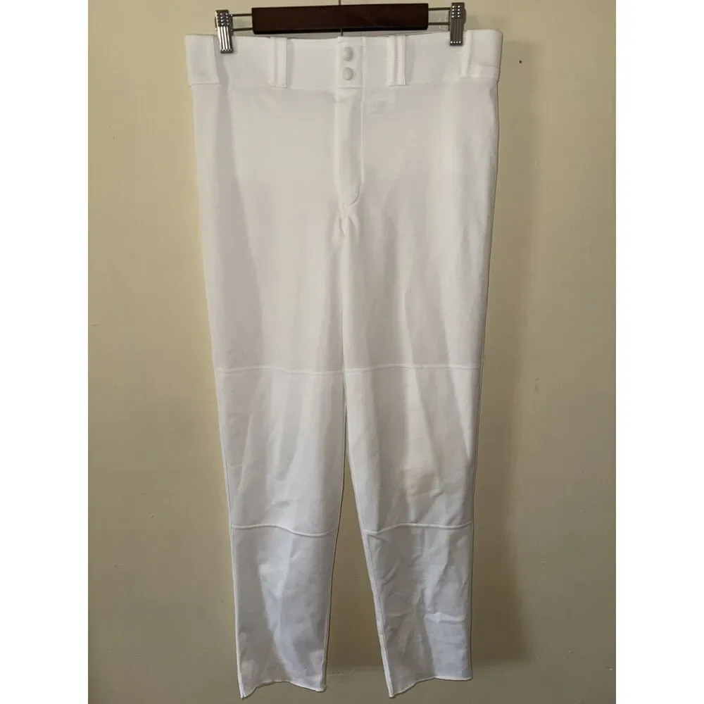 Nike Men's Baseball Pants Size Small Solid White Athletic Uniform Trousers